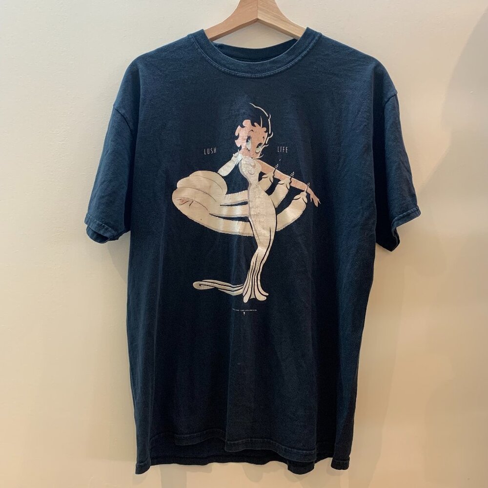 Betty Boop Vintage 1990s Lush Life Jerzees Tag Shirt - Size Large